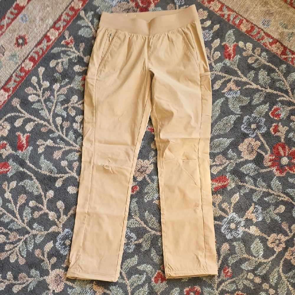 Columbia Tan Elastic-Waist Pants